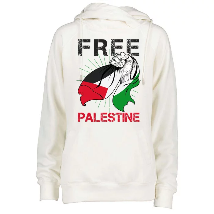 Free Palestine End War Support Palestine Womens Funnel Neck Pullover Hood