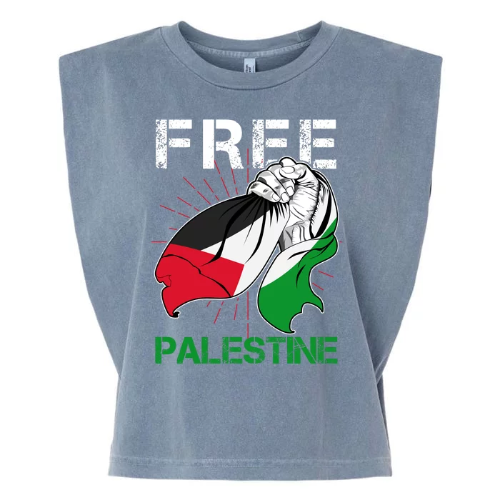 Free Palestine End War Support Palestine Garment-Dyed Women's Muscle Tee