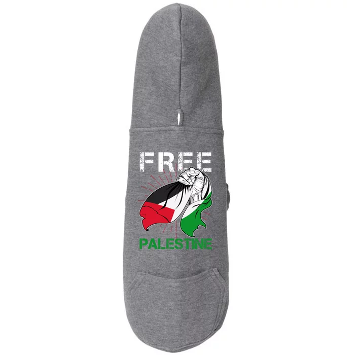 Free Palestine End War Support Palestine Doggie 3-End Fleece Hoodie