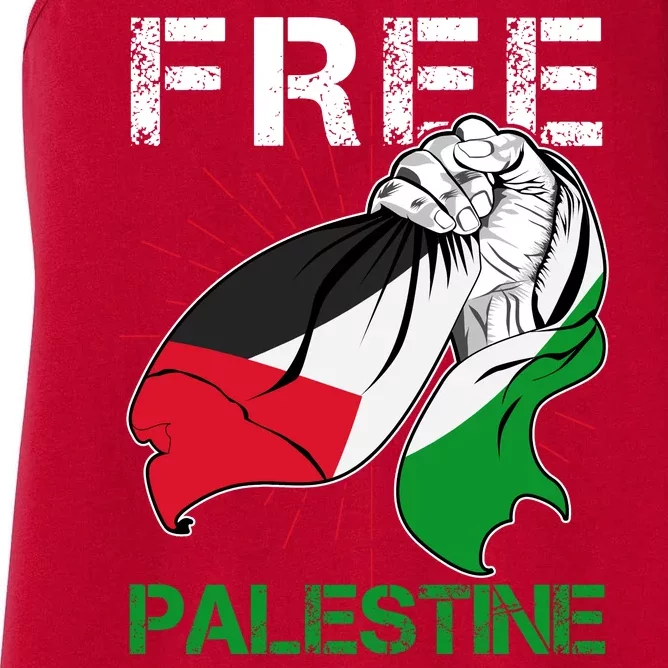 Free Palestine End War Support Palestine Women's Racerback Tank