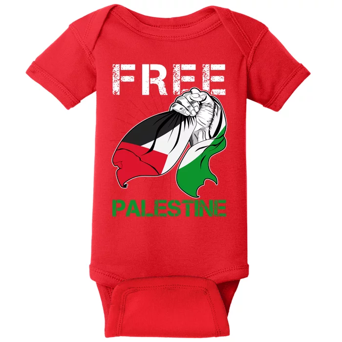 Free Palestine End War Support Palestine Baby Bodysuit