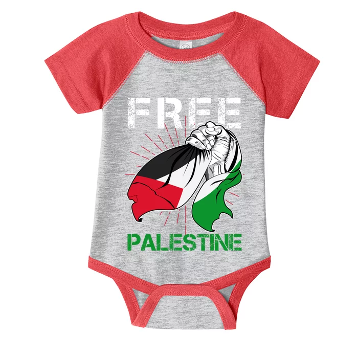 Free Palestine End War Support Palestine Infant Baby Jersey Bodysuit