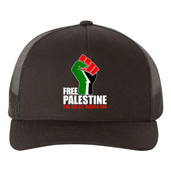 Free Palestine End Israeli Occupation Yupoong Adult 5-Panel Trucker Hat