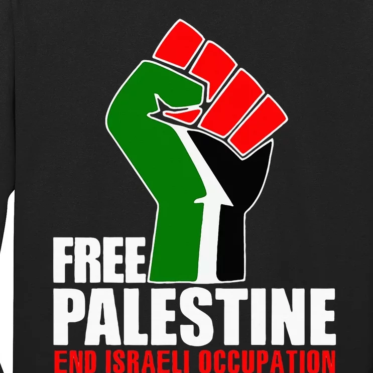 Free Palestine End Israeli Occupation Long Sleeve Shirt