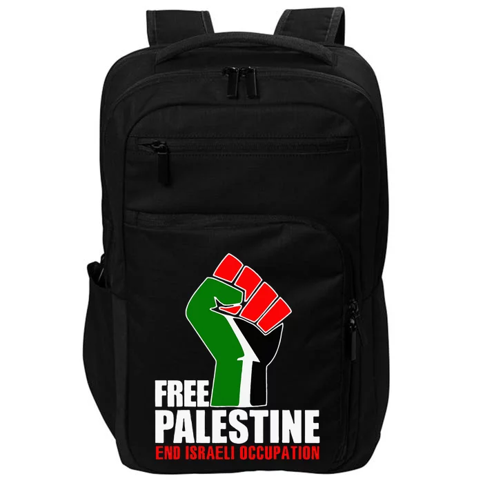 Free Palestine End Israeli Occupation Impact Tech Backpack