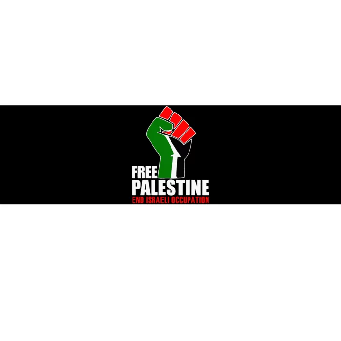 Free Palestine End Israeli Occupation Bumper Sticker