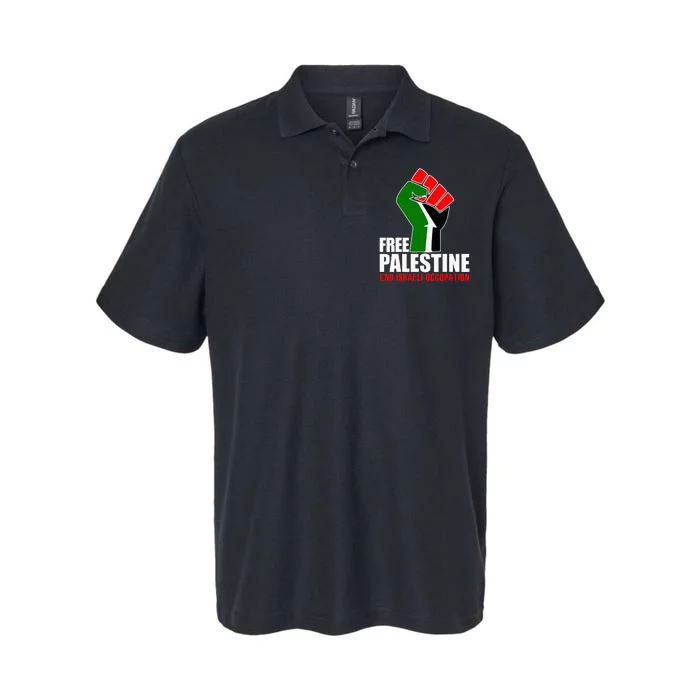 Free Palestine End Israeli Occupation Softstyle Adult Sport Polo