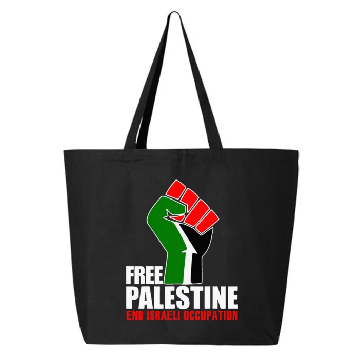 Free Palestine End Israeli Occupation 25L Jumbo Tote