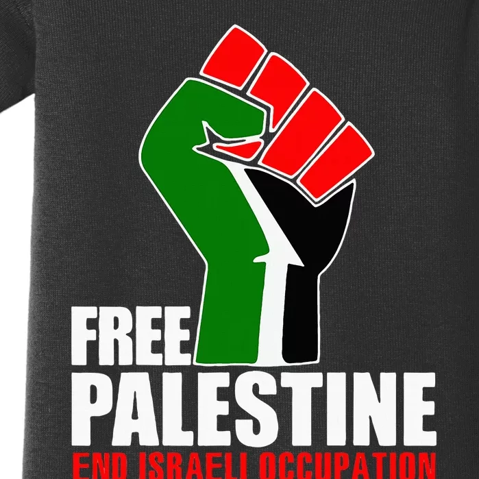 Free Palestine End Israeli Occupation Baby Bodysuit