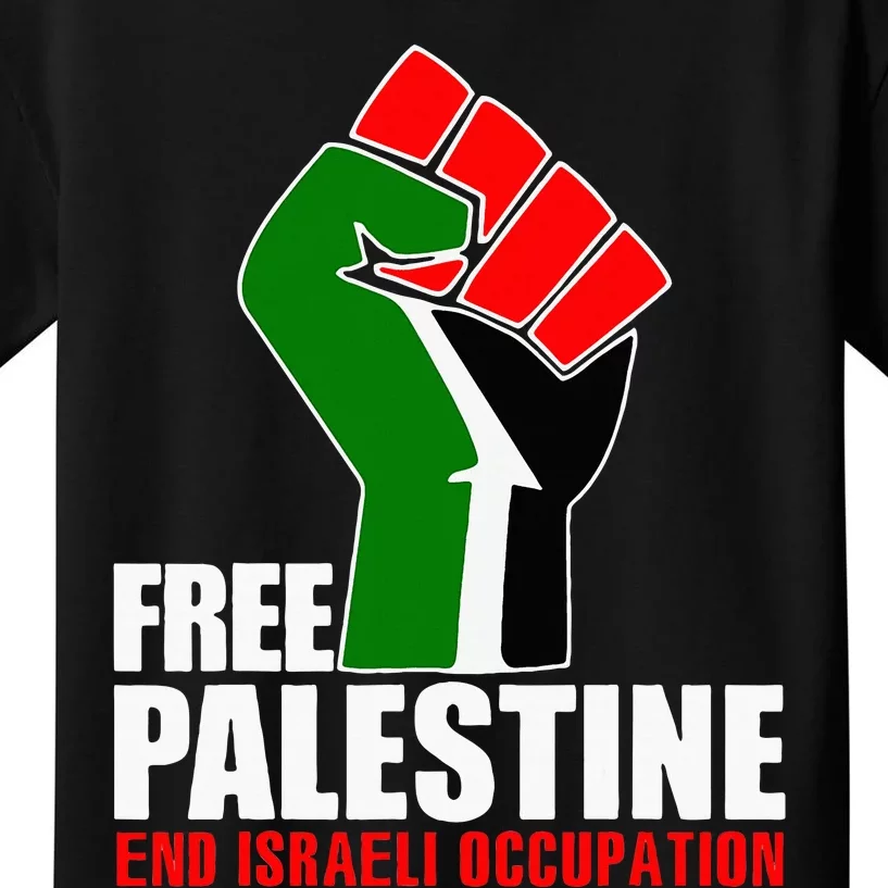 Free Palestine End Israeli Occupation Kids T-Shirt