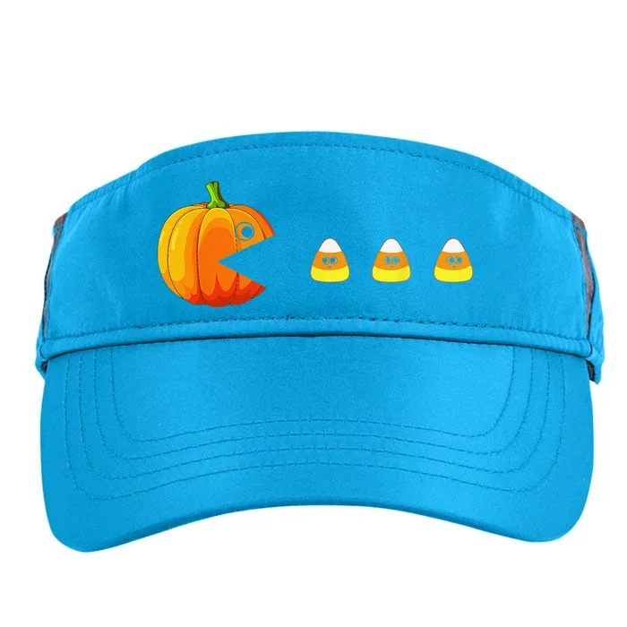 Funny Pumpkin Eating Candy Corn Halloween Adult Drive Performance Visor