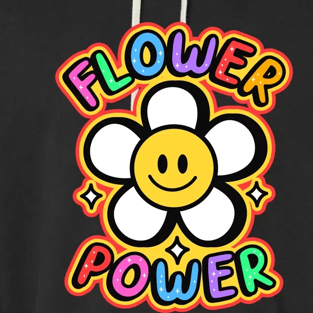 Flower Power Emoji Garment-Dyed Fleece Hoodie