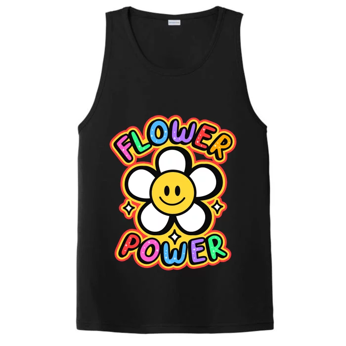 Flower Power Emoji Performance Tank