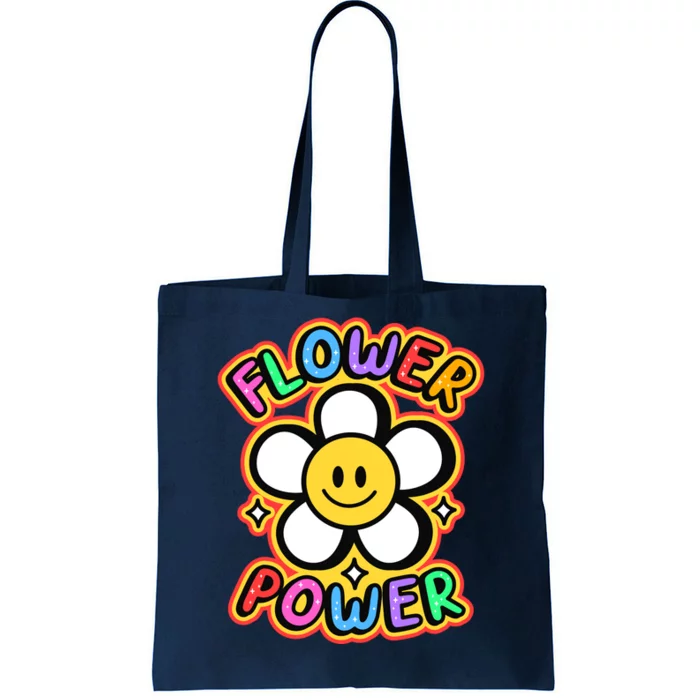 Flower Power Emoji Tote Bag