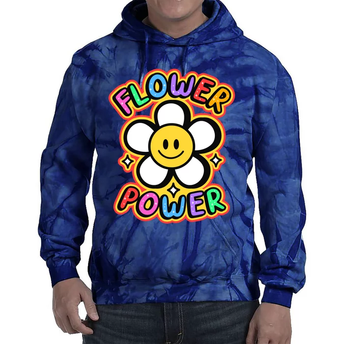 Flower Power Emoji Tie Dye Hoodie