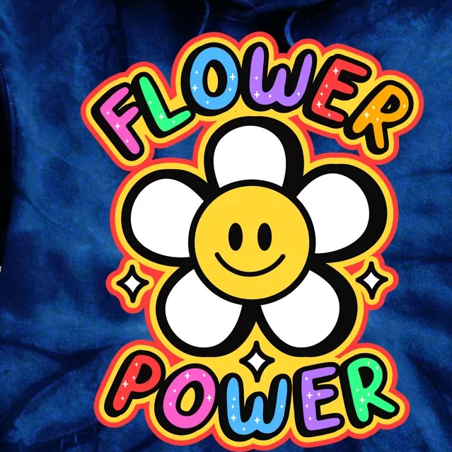 Flower Power Emoji Tie Dye Hoodie