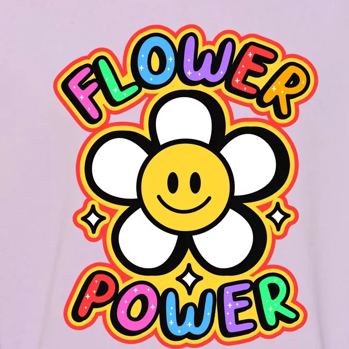 Flower Power Emoji Garment-Dyed Sweatshirt