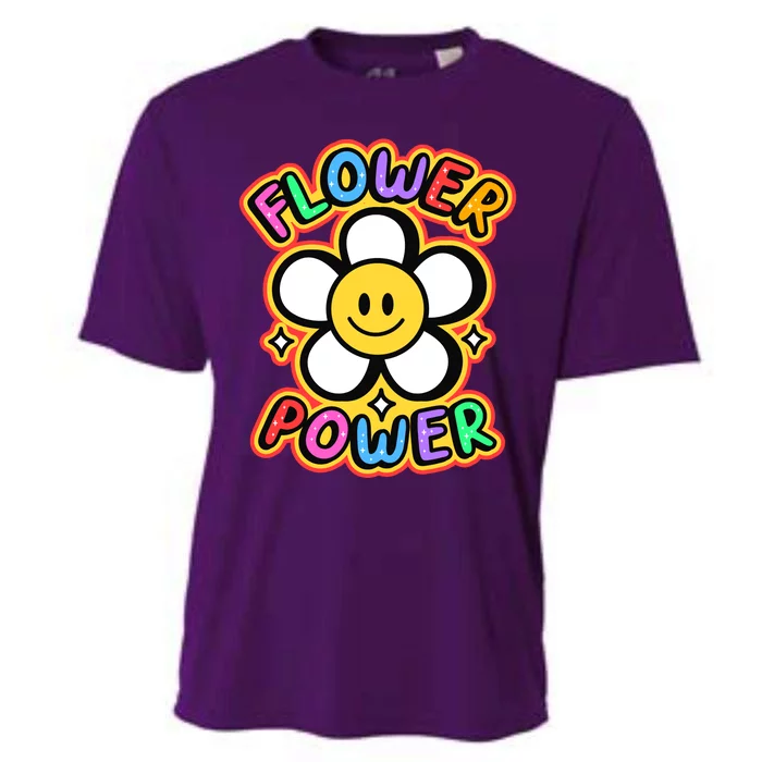 Flower Power Emoji Cooling Performance Crew T-Shirt