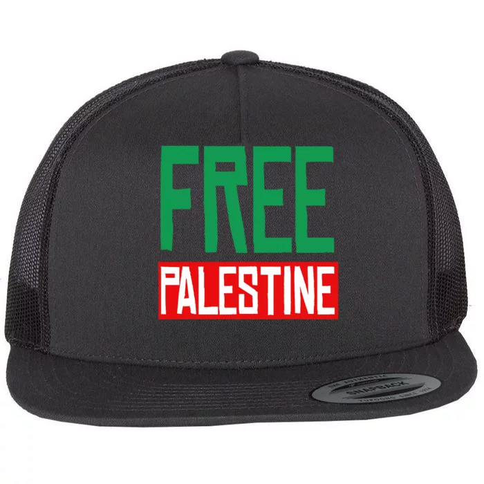 Free Palestine End Israel Flat Bill Trucker Hat