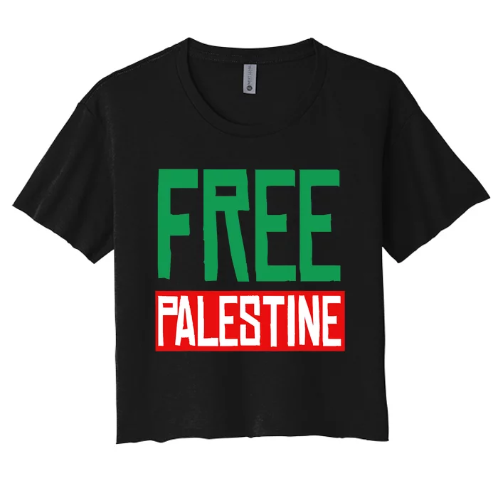 Free Palestine End Israel Women's Crop Top Tee