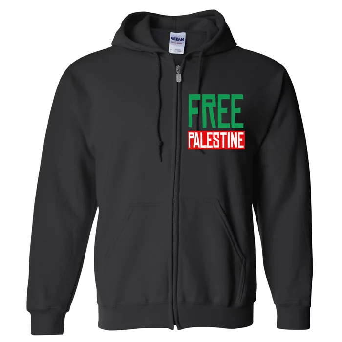 Free Palestine End Israel Full Zip Hoodie