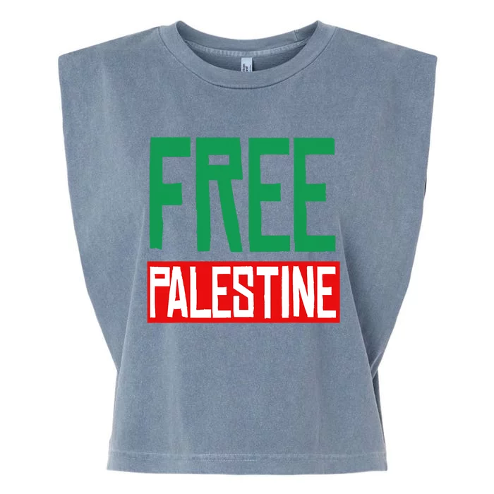 Free Palestine End Israel Garment-Dyed Women's Muscle Tee