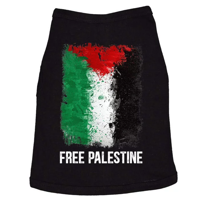 Free Palestine Free Palestine Flag Support Ghaza Peace Doggie Tank