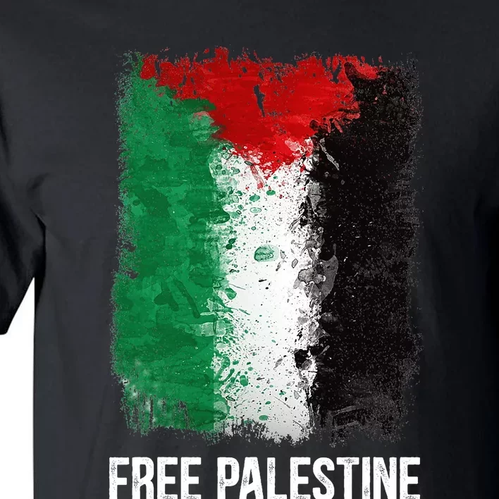 Free Palestine Free Palestine Flag Support Ghaza Peace Tall T-Shirt