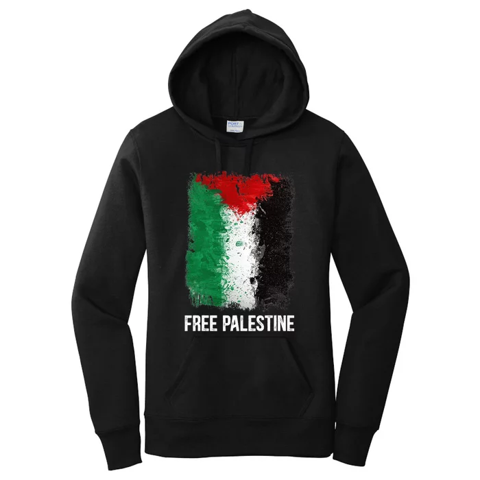 Free Palestine Free Palestine Flag Support Ghaza Peace Women's Pullover Hoodie