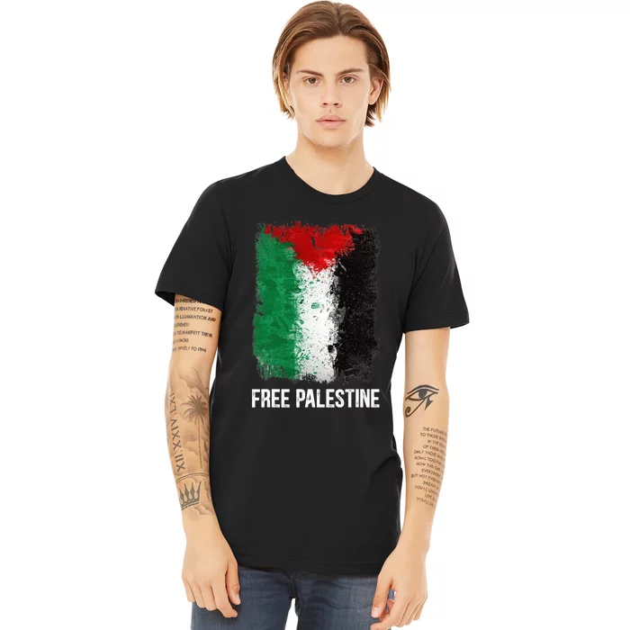 Free Palestine Free Palestine Flag Support Ghaza Peace Premium T-Shirt