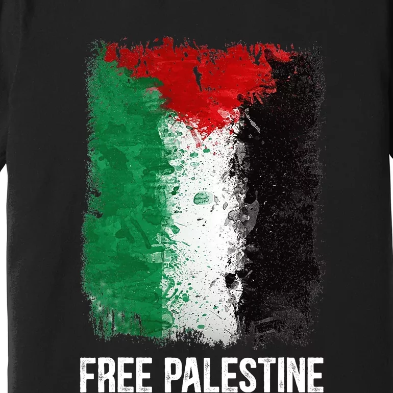 Free Palestine Free Palestine Flag Support Ghaza Peace Premium T-Shirt