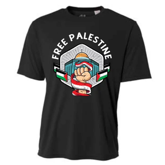 Free Palestine Flag Save Gaza Strip End The Occupation Cooling Performance Crew T-Shirt