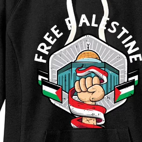 Free Palestine Flag Save Gaza Strip End The Occupation Women's Fleece Hoodie