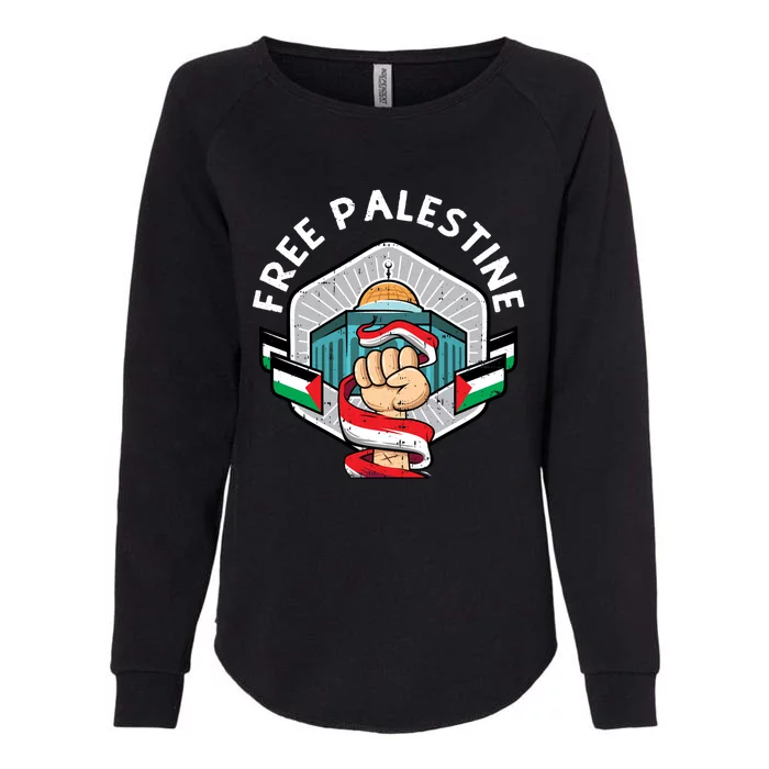 Free Palestine Flag Save Gaza Strip End The Occupation Womens California Wash Sweatshirt