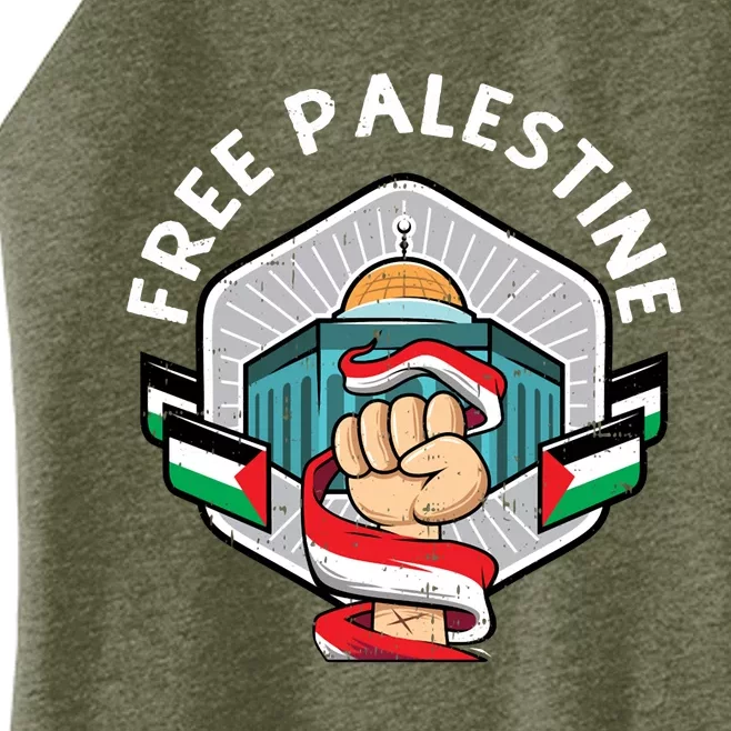 Free Palestine Flag Save Gaza Strip End The Occupation Women’s Perfect Tri Rocker Tank