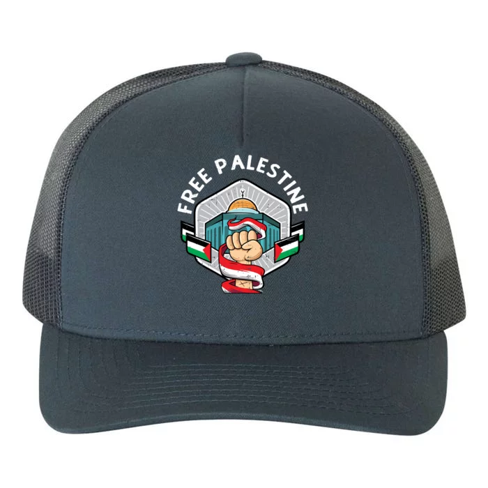 Free Palestine Flag Save Gaza Strip End The Occupation Yupoong Adult 5-Panel Trucker Hat