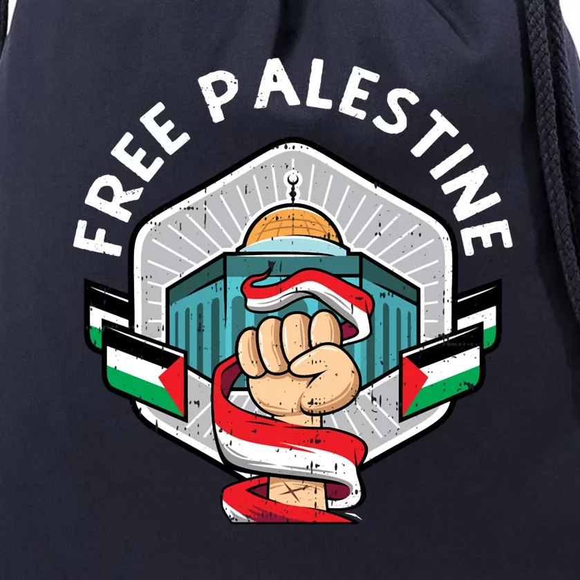 Free Palestine Flag Save Gaza Strip End The Occupation Drawstring Bag