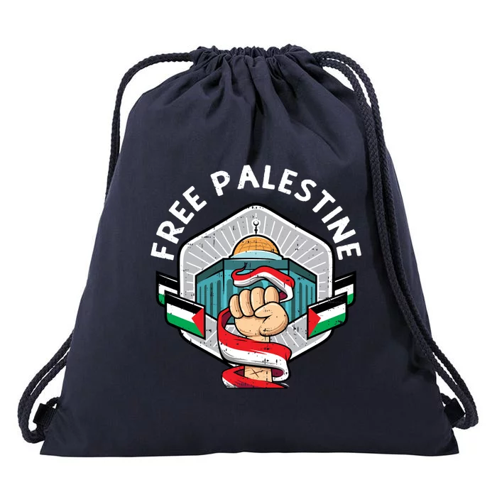 Free Palestine Flag Save Gaza Strip End The Occupation Drawstring Bag