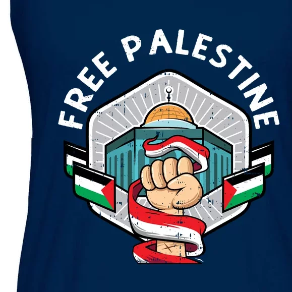 Free Palestine Flag Save Gaza Strip End The Occupation Ladies Essential Flowy Tank