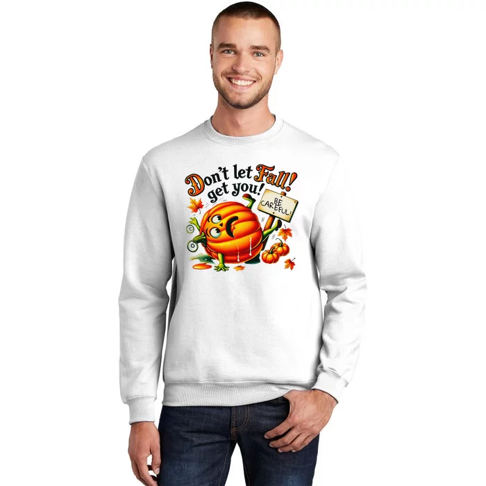 Funny Pumpkin Fall Prevention Gifts Autumn Safety Sweatshirt