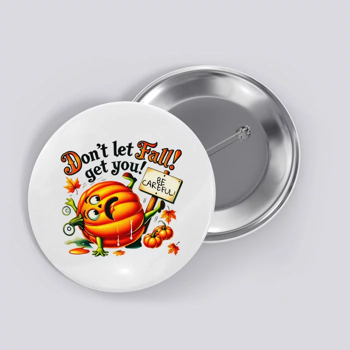 Funny Pumpkin Fall Prevention Gifts Autumn Safety Button