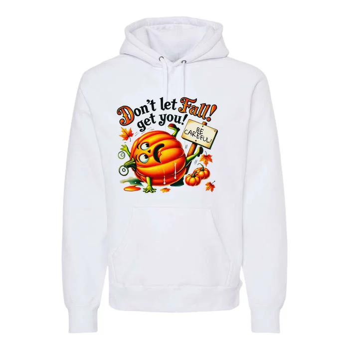 Funny Pumpkin Fall Prevention Gifts Autumn Safety Premium Hoodie