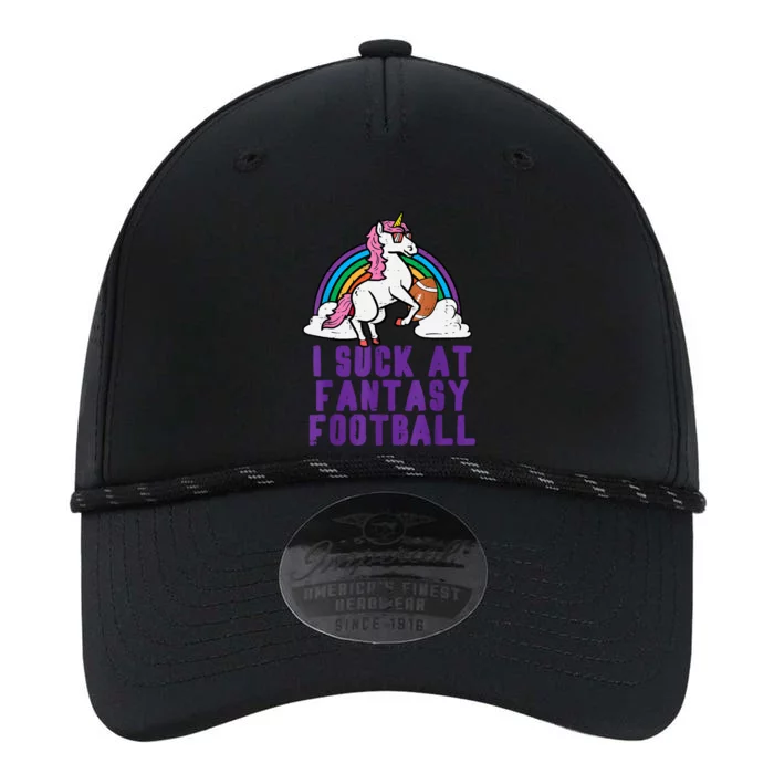 Funny Pink Fantasy Football Loser Unicorn Performance The Dyno Cap