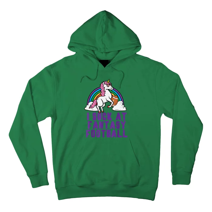 Funny Pink Fantasy Football Loser Unicorn Hoodie