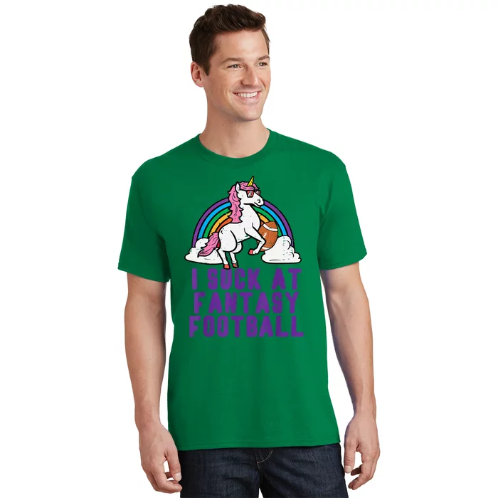 Funny Pink Fantasy Football Loser Unicorn T-Shirt