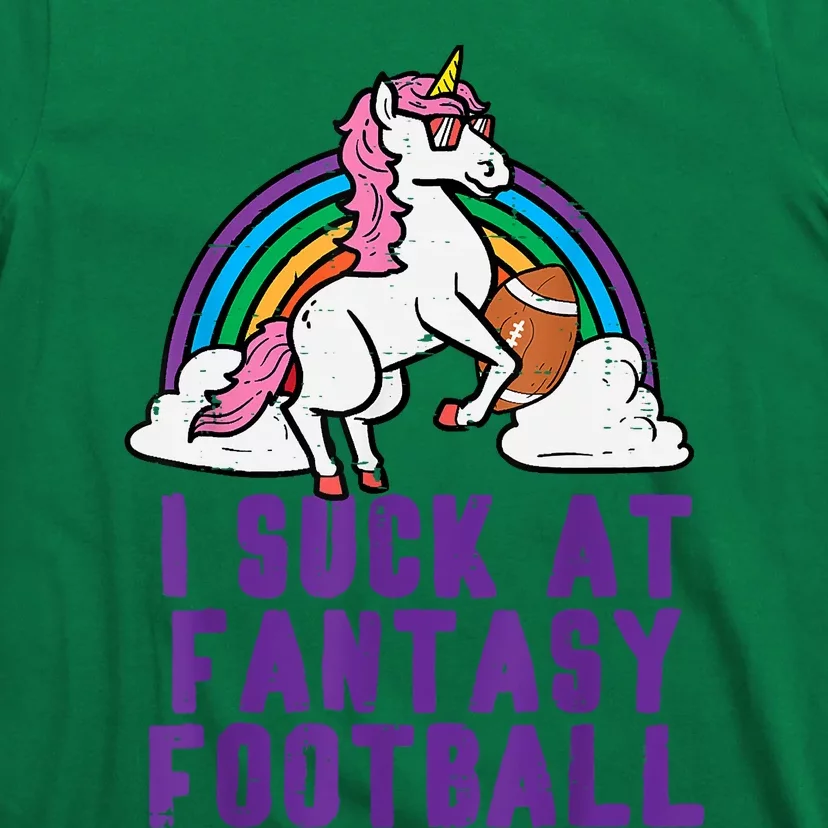 Funny Pink Fantasy Football Loser Unicorn T-Shirt