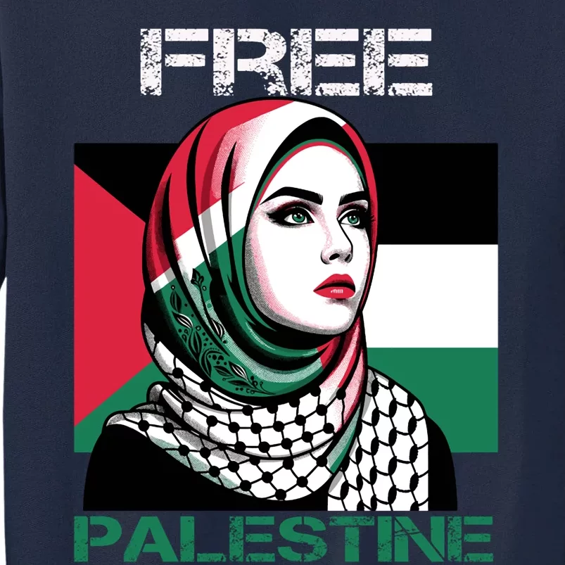 Free Palestine Flag Save Gaza Strip Palestinian Tall Sweatshirt