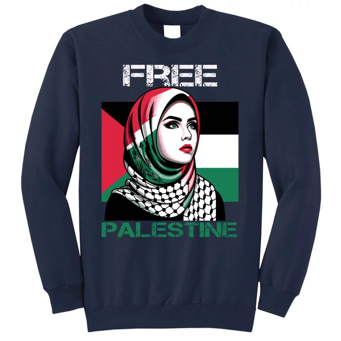 Free Palestine Flag Save Gaza Strip Palestinian Tall Sweatshirt