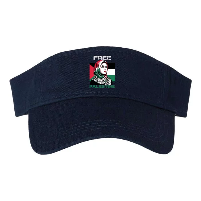 Free Palestine Flag Save Gaza Strip Palestinian Valucap Bio-Washed Visor