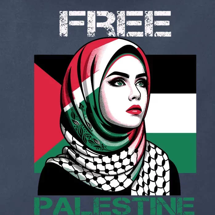 Free Palestine Flag Save Gaza Strip Palestinian Zip Tote Bag